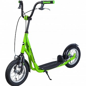 12STAMPN1.GGN8 Самокат внедорожный Novatrack STAMP N1, крылья, дропаут, max 100кг, зеленый #126225