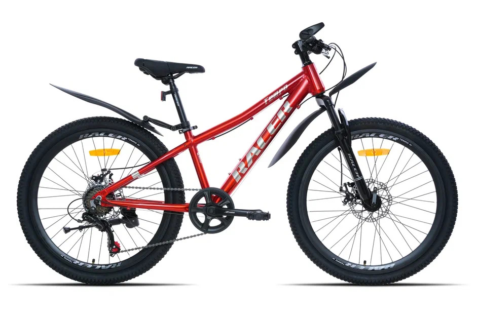 Велосипед Racer Tempo 24 красный глянец 2025 рост 12 (в комплекте с защитой цепи)