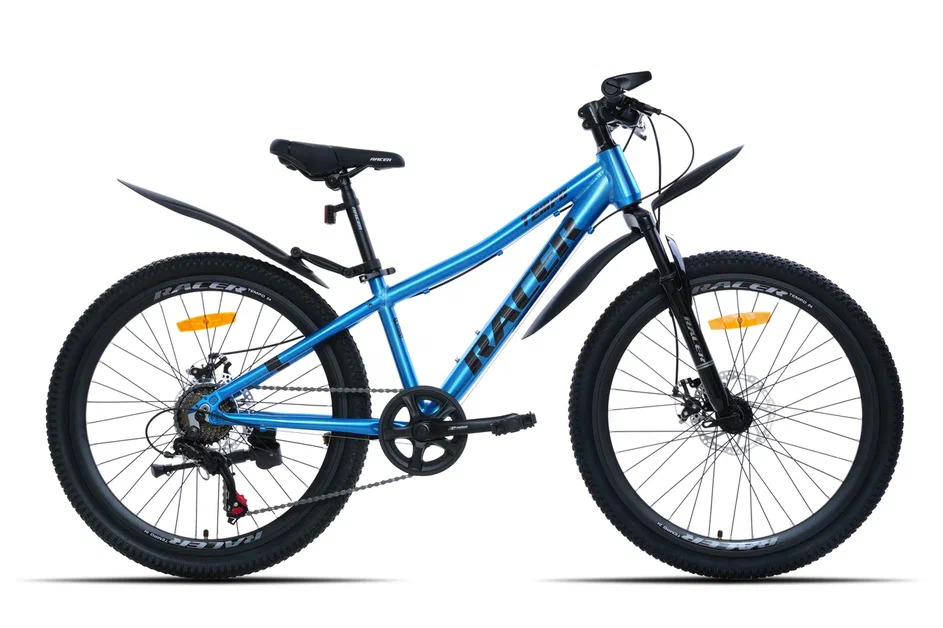 Велосипед Racer Tempo 24 синий глянец 2025 рост 12 (в комплекте с защитой цепи) 