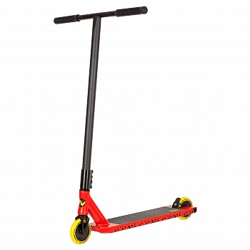 110A.PIXELS3.RD22 Самокат NOVATRACK PIXEL'90, PU колеса 110 мм с алюмин.ободом, ж. PU 88A, красный