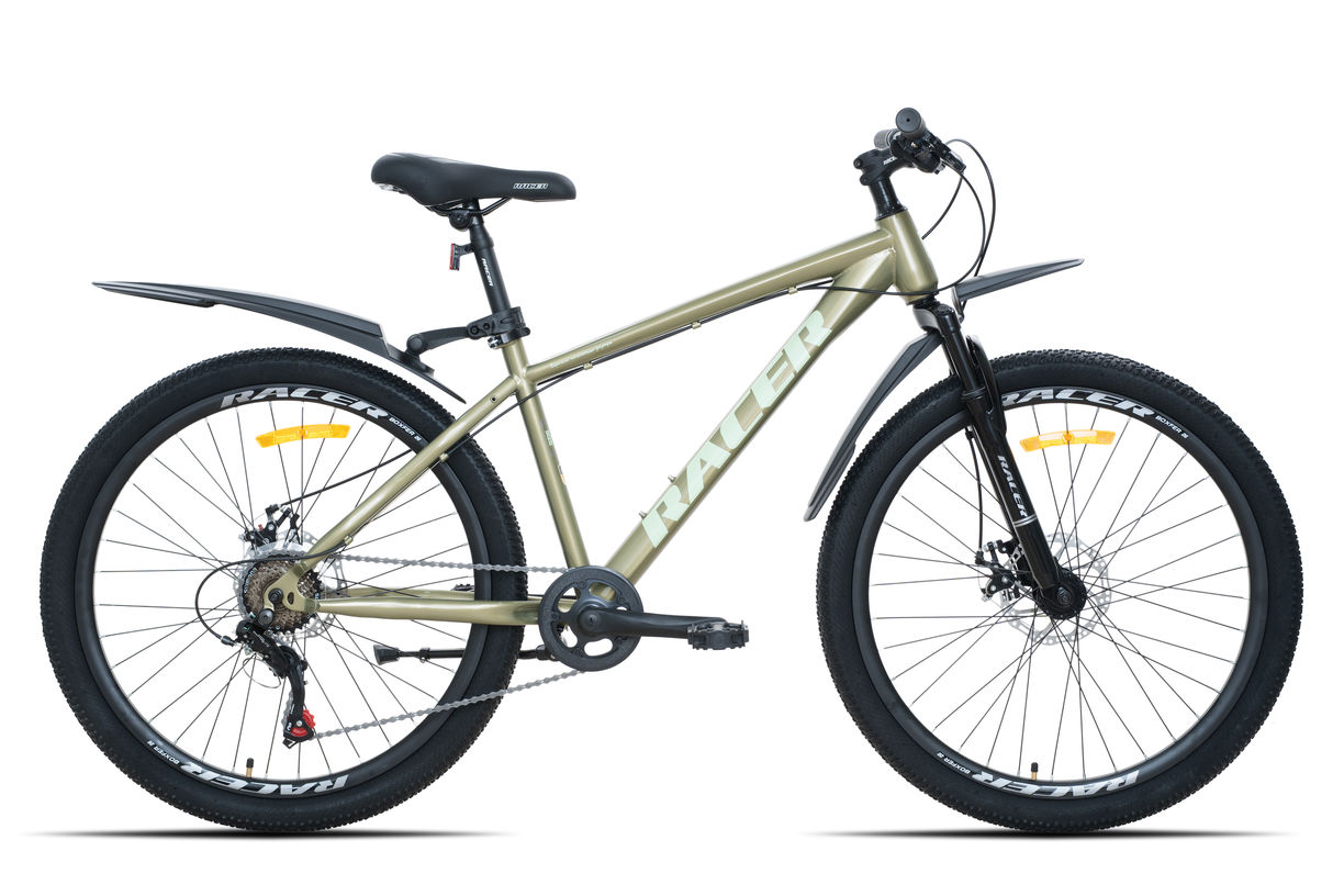 Велосипед Racer Boxfer 26 хаки, логотип салатовый 2026 рост 16