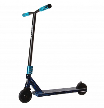 120A.PIXEL.BL21 Самокат NOVATRACK PIXEL PRO BL, PU колеса 120 мм с алюмин.литым ободом, жесткость PU