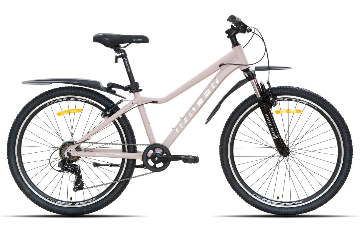 Велосипед Racer Vega 26 бледно-розовый, логотип серебро 2026 рост 14