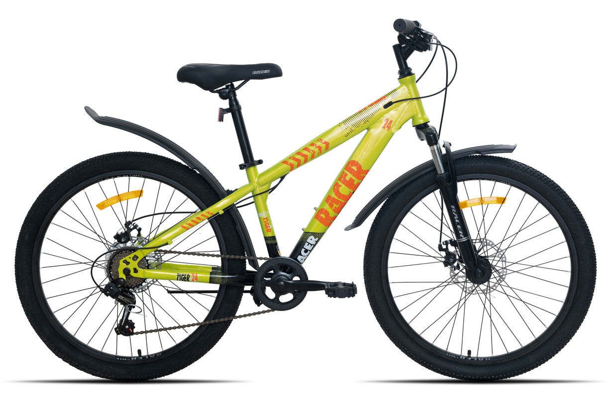 Велосипед Racer Tiger 24 салатово-черный 2026 рост 12