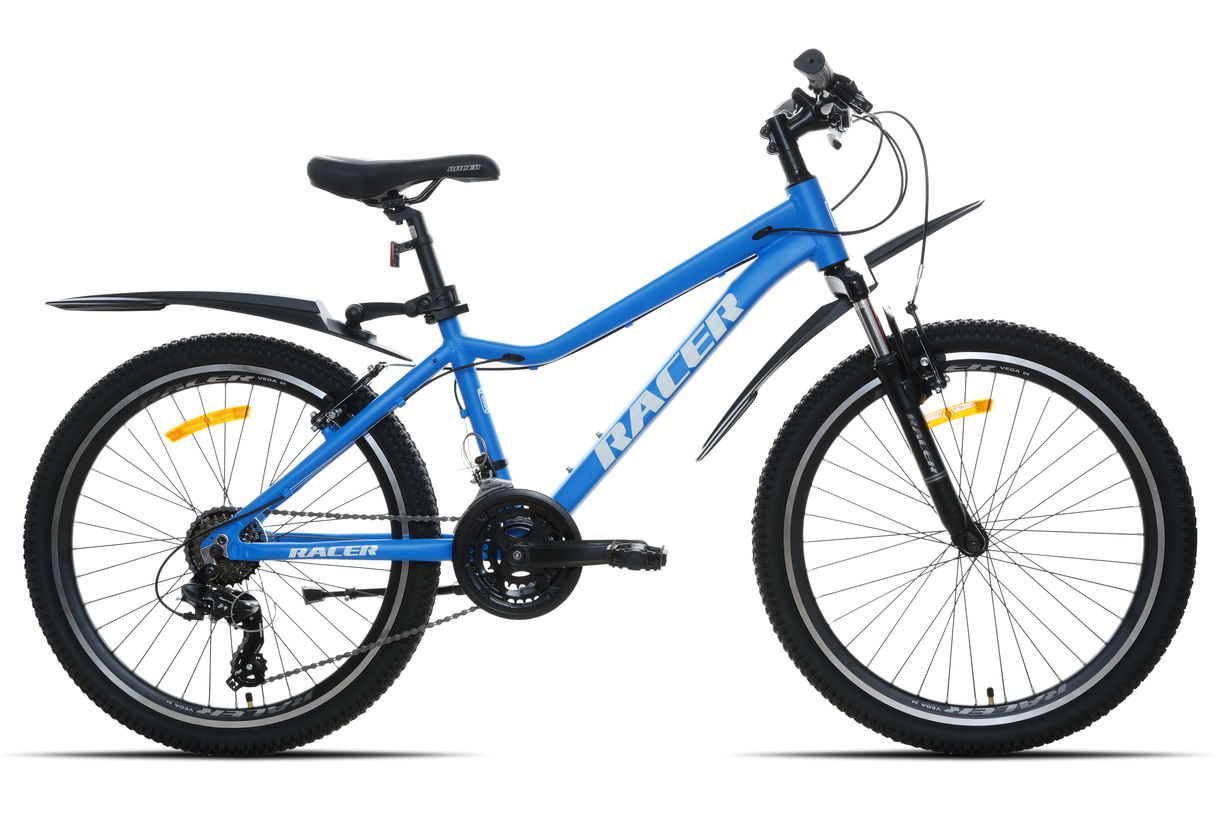 Велосипед Racer Vega 24 синий матовый 2025 рост 14 (в комплекте с защитой цепи)