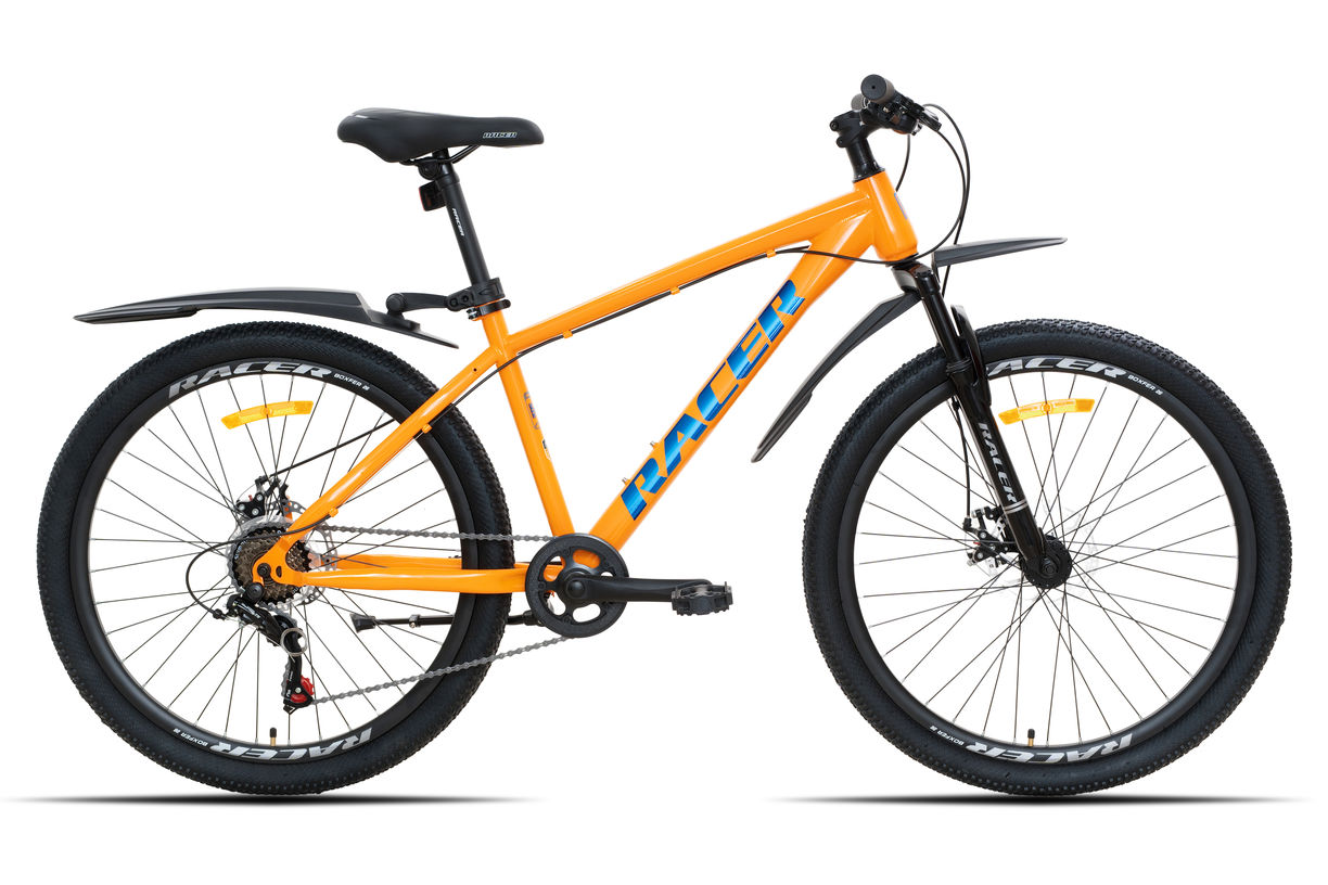 Велосипед Racer Boxfer 26 оранжевый, логотип синий 2026 рост 14