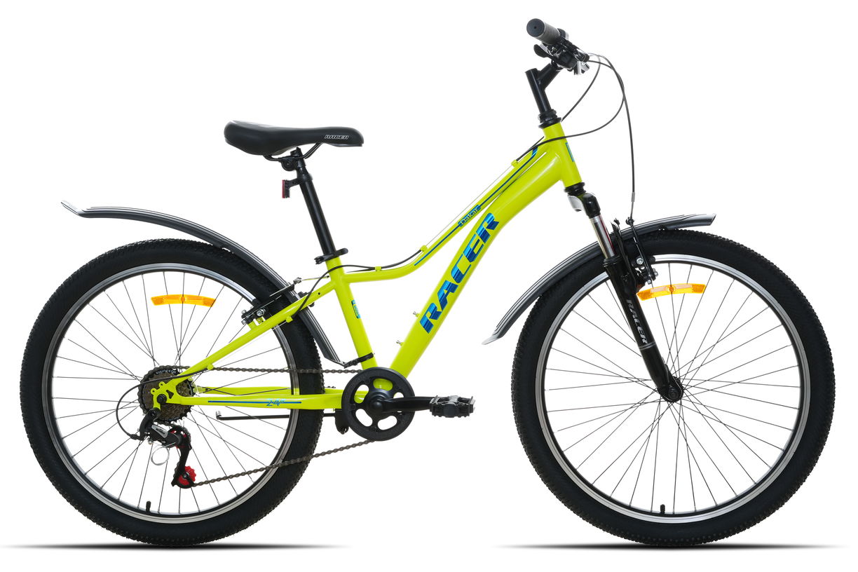 Велосипед Racer Dakar 24 желтый глянец 2025 рост 12 (в комплекте с защитой цепи) 