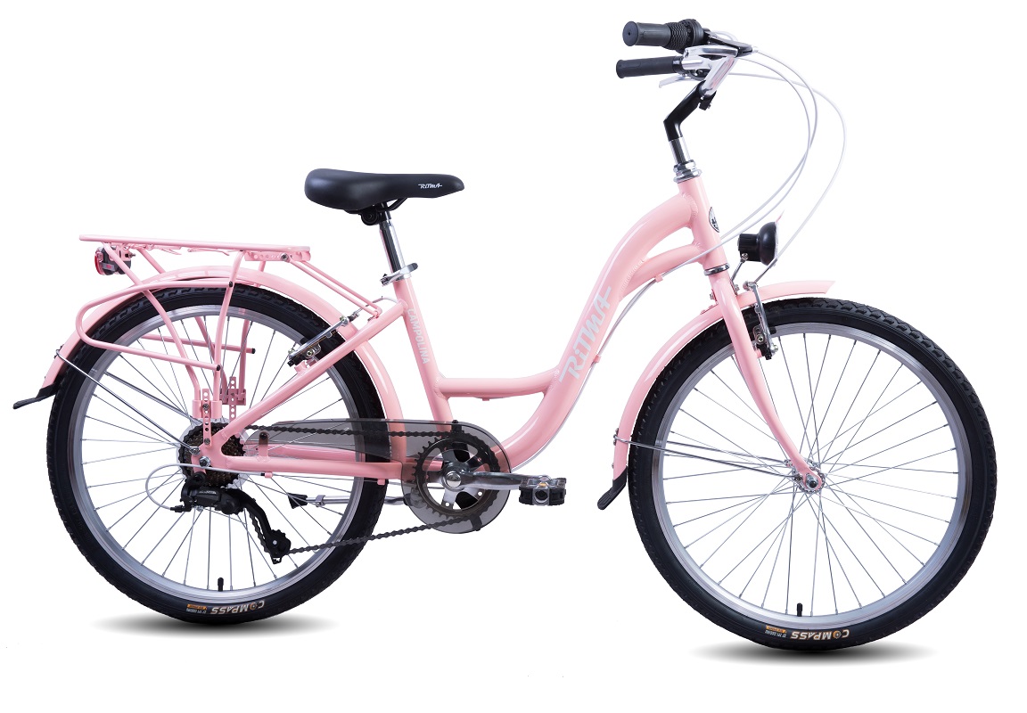 Велосипед Ritma 24 Campolina pink/white 355mm без щитков 