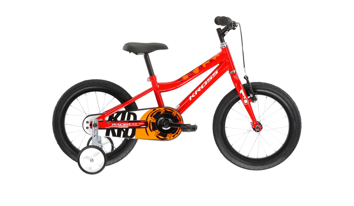 Велосипед KROSS Racer 3.0 M 16 red_ora_whi g (в комплекте с защитой цепи) KRRA3Z16X10M005103 Польша
