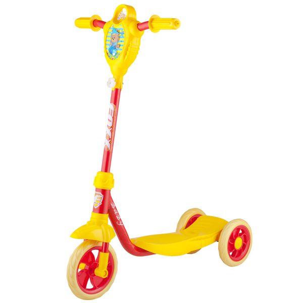 Самокат городской Foxx Baby с пластиковой платформой и EVA колесами 115мм, желто-красный #118968