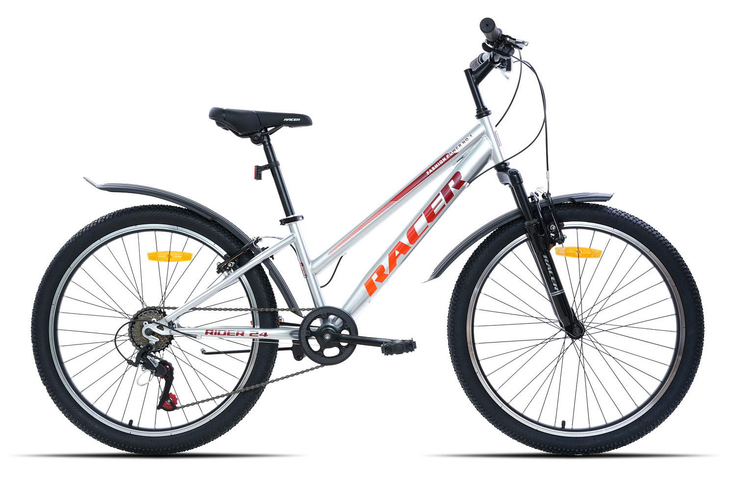 Велосипед Racer  Rider 24 12 серый оранжевый (в комплекте с защитой цепи) 2024 4810310033874, Страна